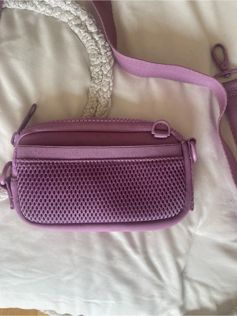Dagne Dover Purple Neoprene Crossbody Bag